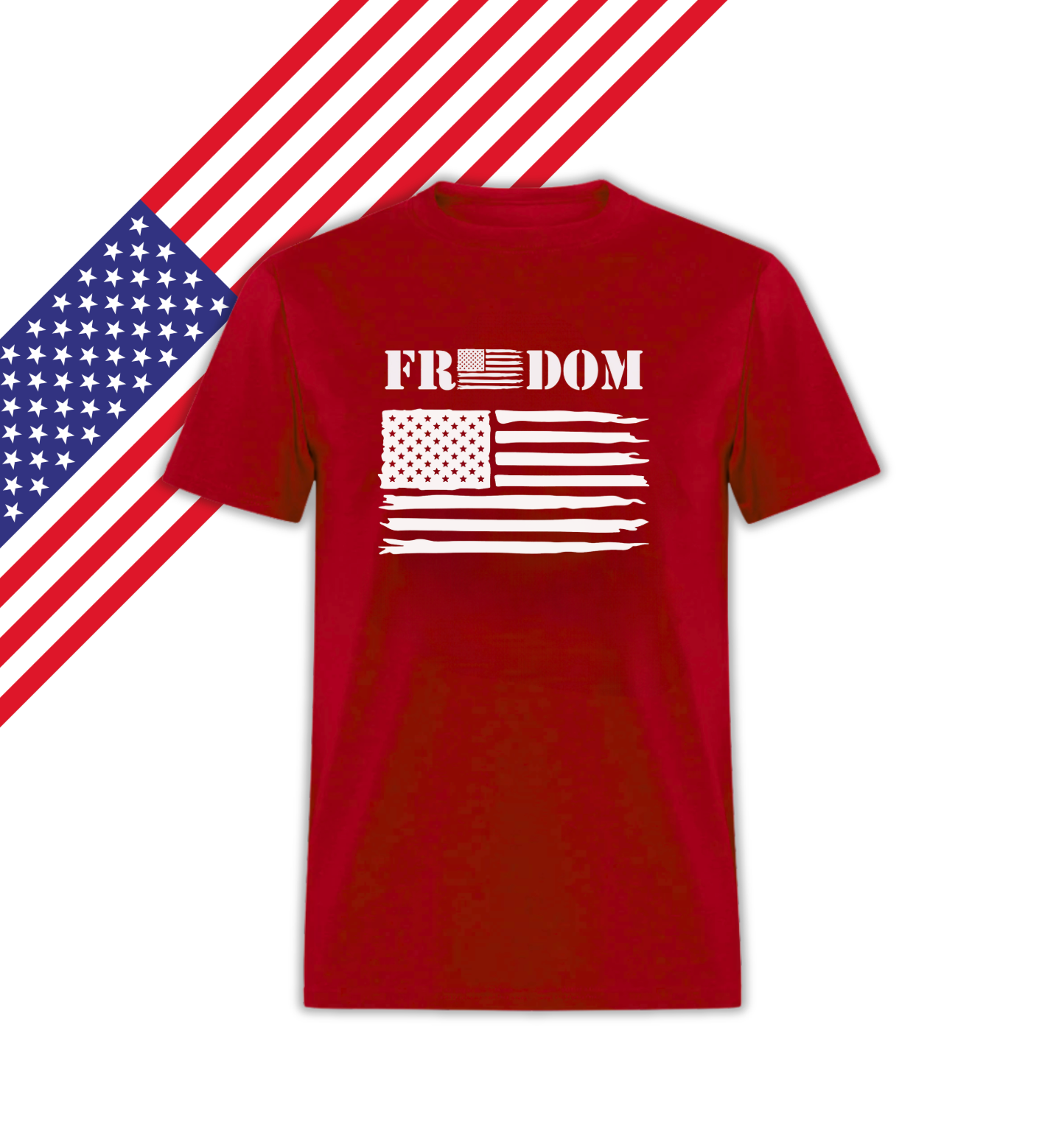 White Freedom American frag  - Patriotic T-Shirt