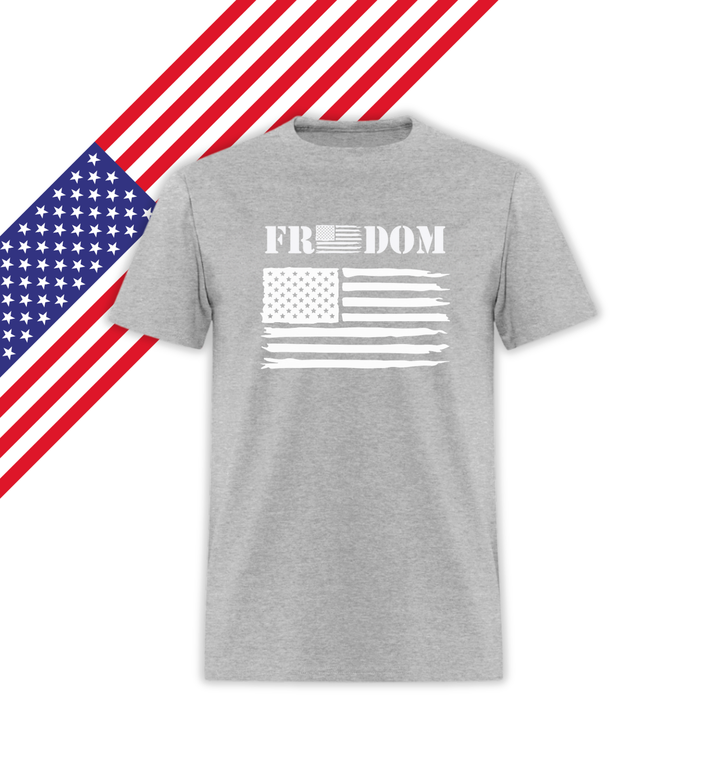 White Freedom American frag  - Patriotic T-Shirt
