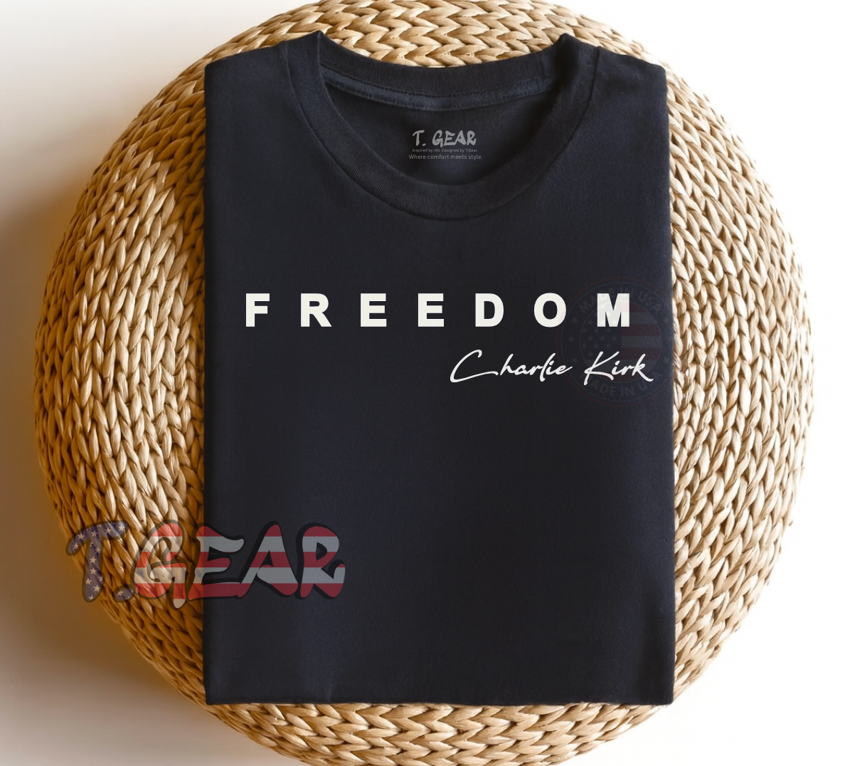 Charlie Kirk, Freedom tee.