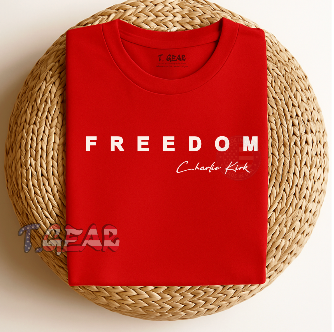 Charlie Kirk, Freedom tee.