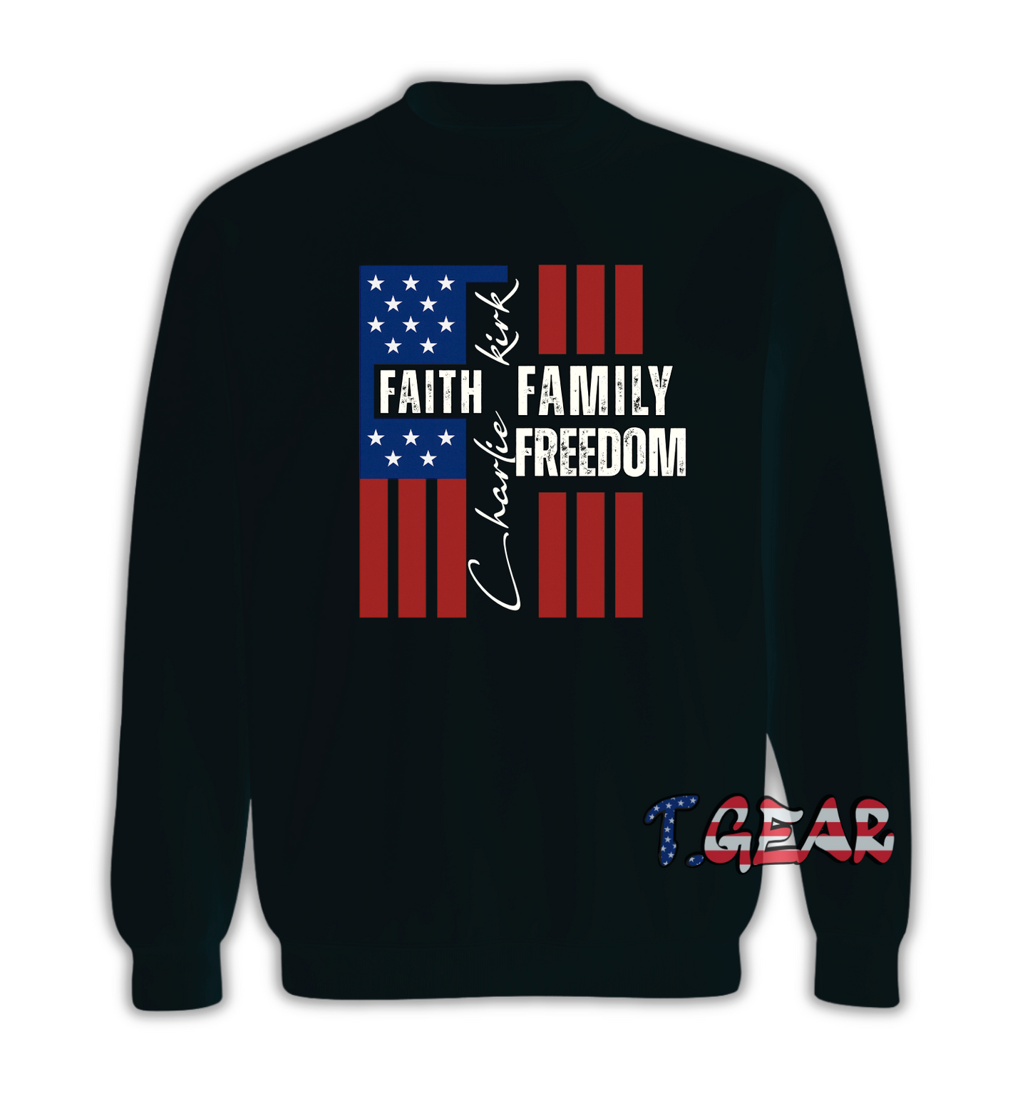 Justice for Charlie Kirk, Faith Family Freedom Sweatshirt - Love USA