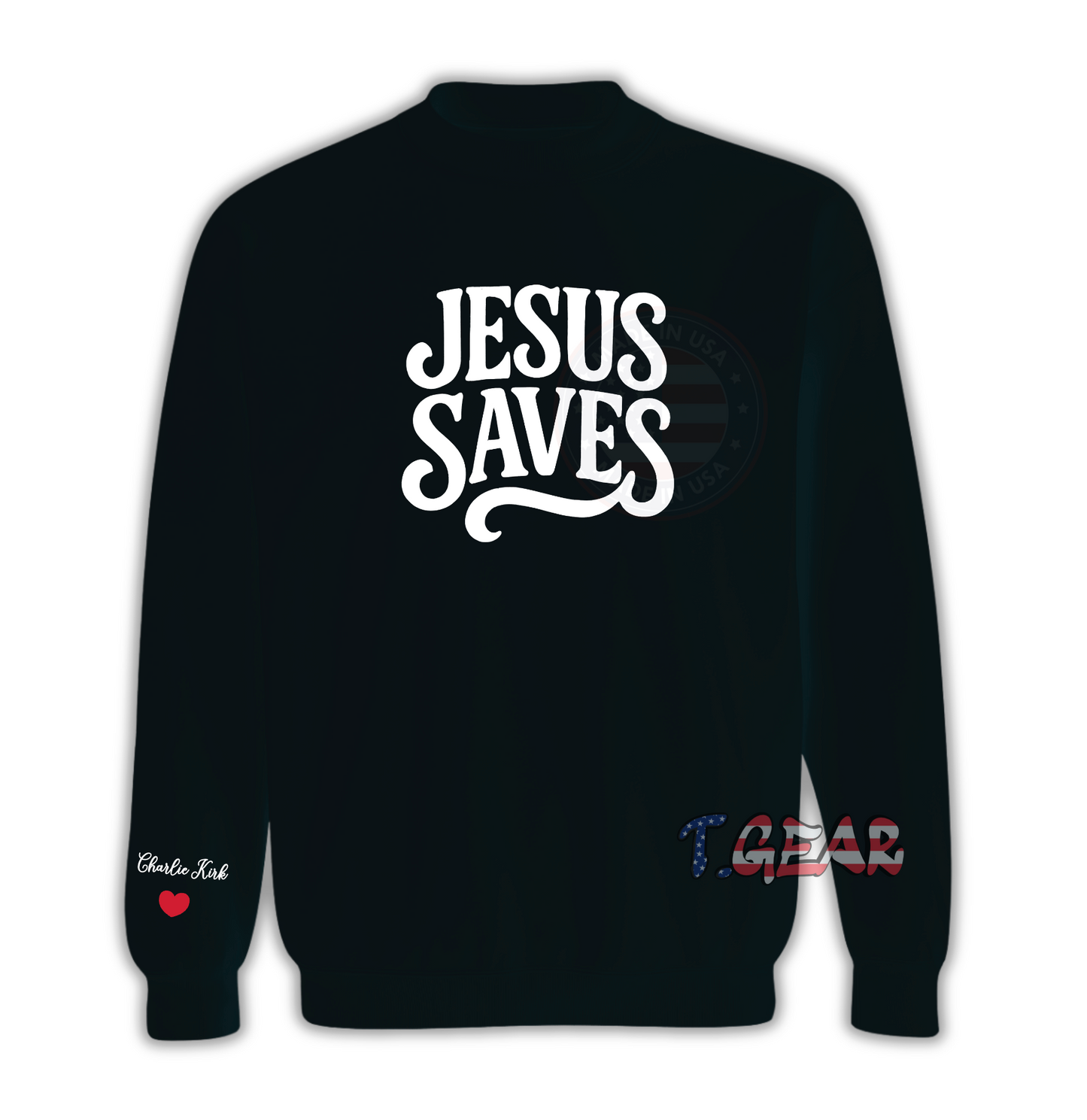 Justice for Charlie Kirk, Jesus Saves Sweatshirt - Love USA