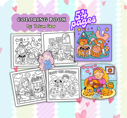 My Adorable Pug Moments: A Cute Coloring Book 54 pages