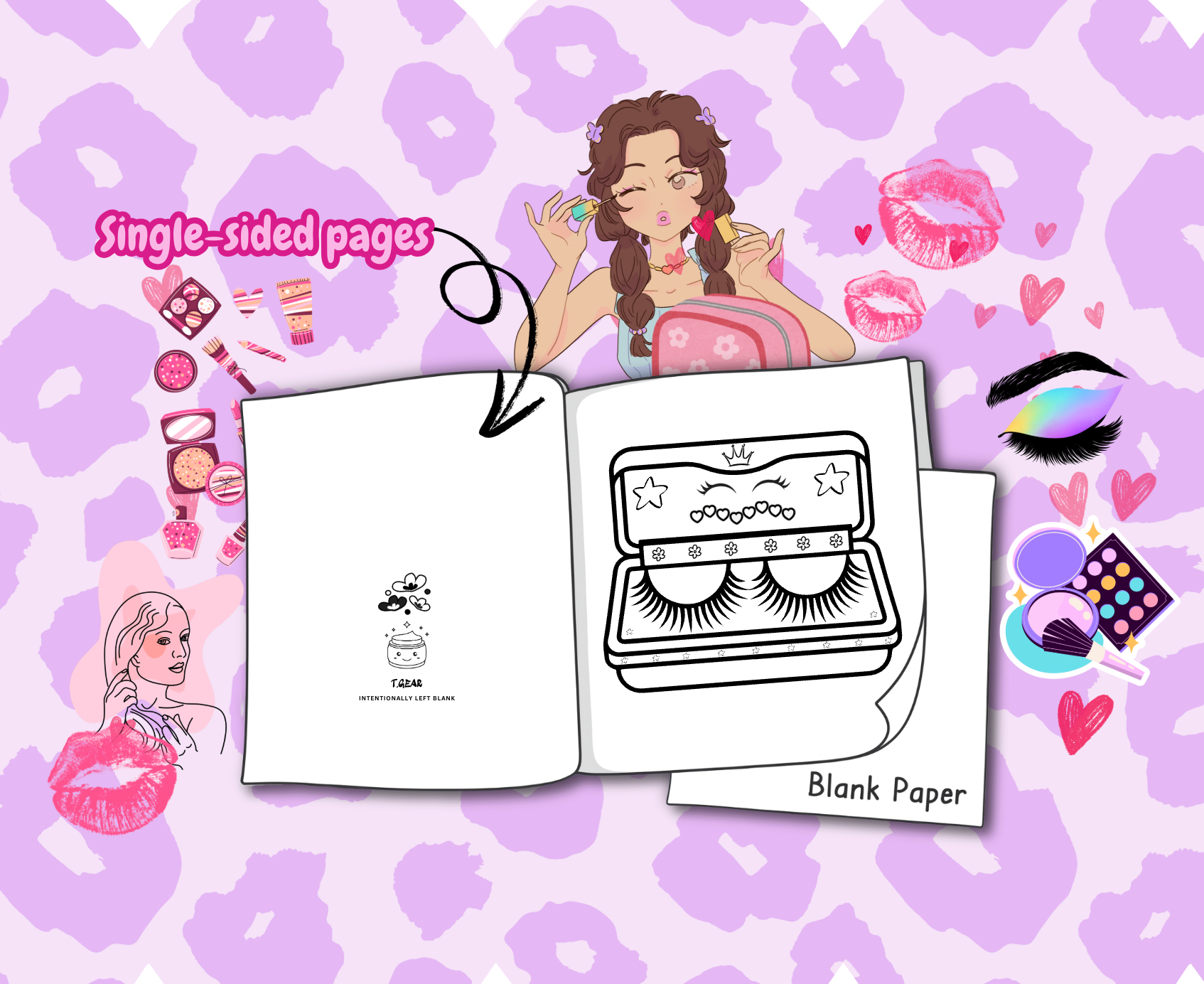 Sparkle Beauty Coloring Book: 50 Fun and Easy Spa and Makeup