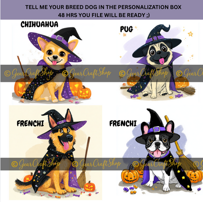 Custom Digital File – Halloween Dog PNG