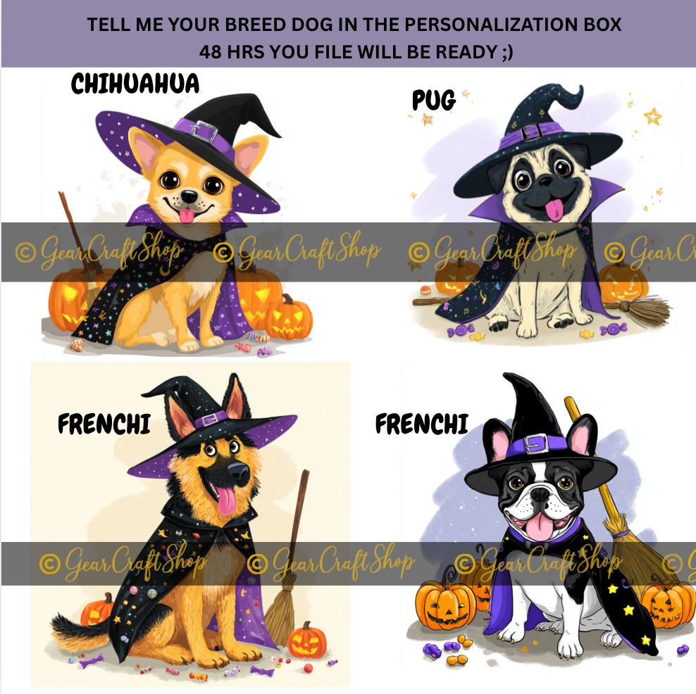 Custom Digital File – Halloween Dog PNG