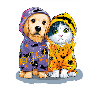 Halloween Breed Pet with Hoodie - Digital JPG or Animate video