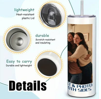 Custom 3-Photo Tumbler - 20oz  Best Gift
