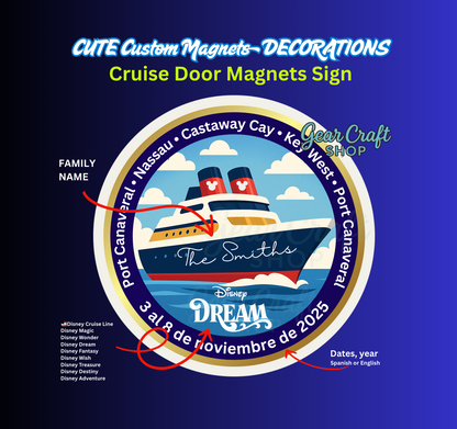 Disney Cruise Door Custom Magnet