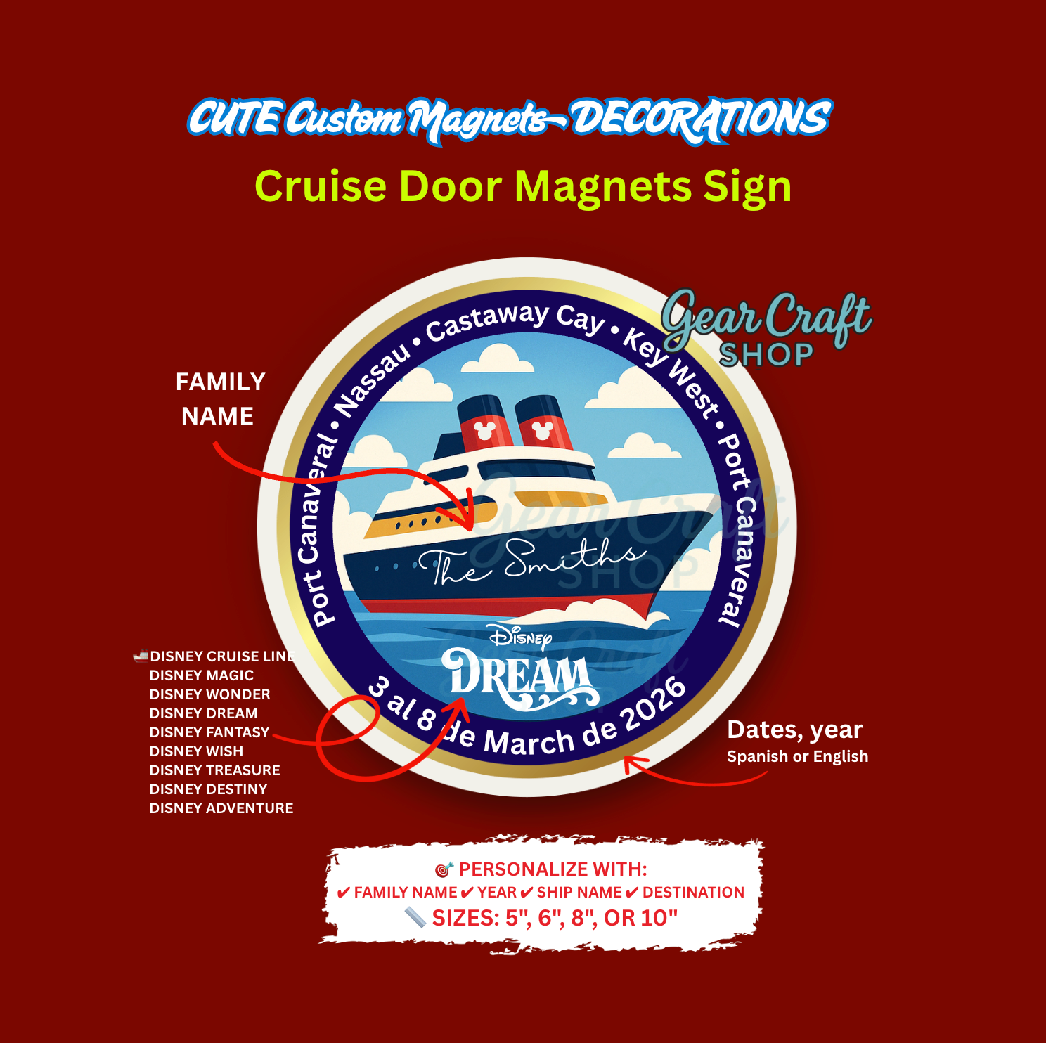 Disney Cruise Door Custom Magnet