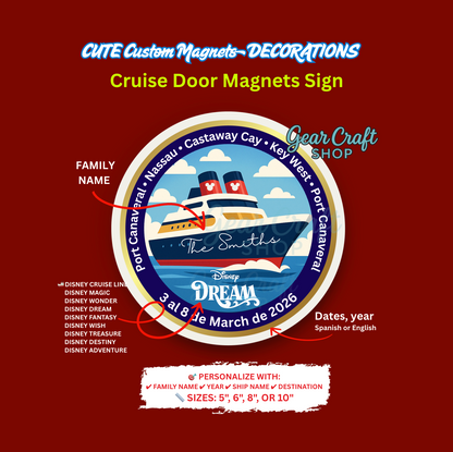 Disney Cruise Door Custom Magnet
