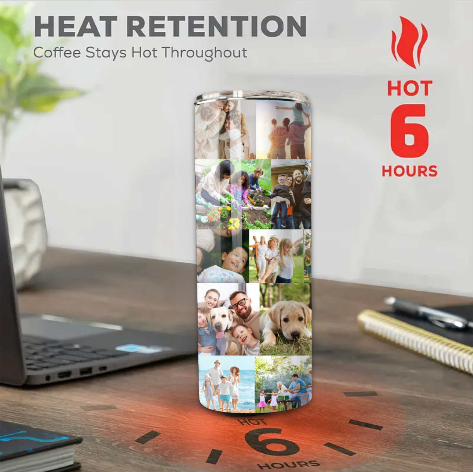 Custom 20-Photo Collage Tumbler - 20oz Personalized