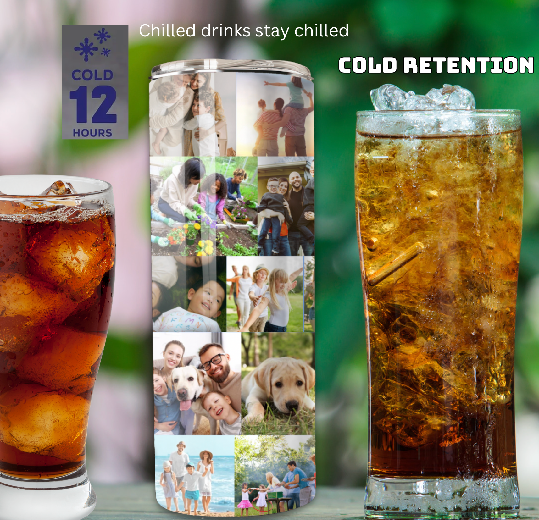 Custom 20-Photo Collage Tumbler - 20oz Personalized