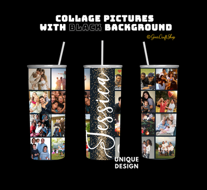 Custom 16-Photo Collage Tumbler - 20oz Personalized