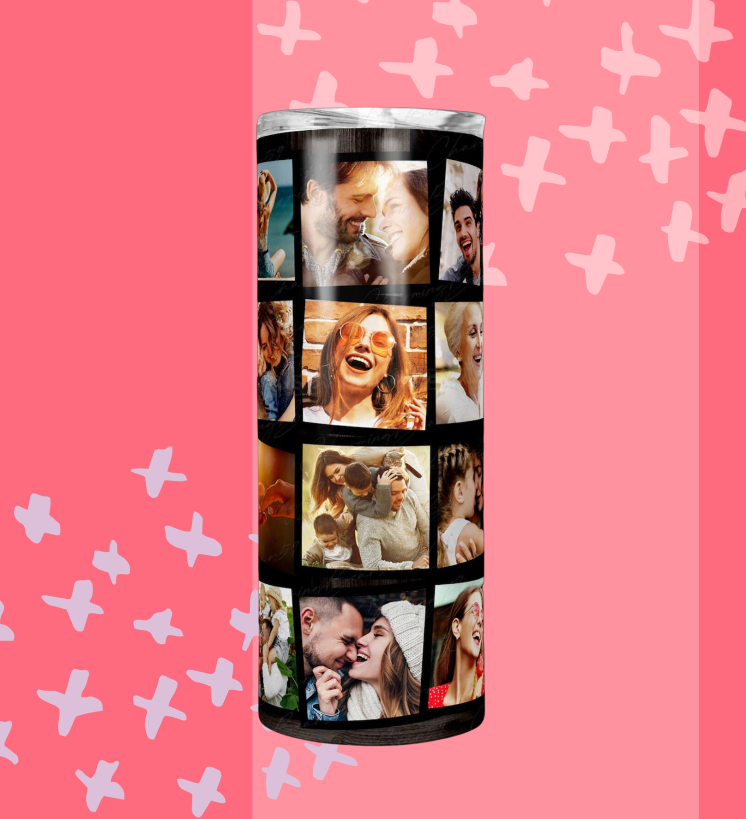Custom 20-Photo Collage Tumbler - 20oz Personalized Keepsake