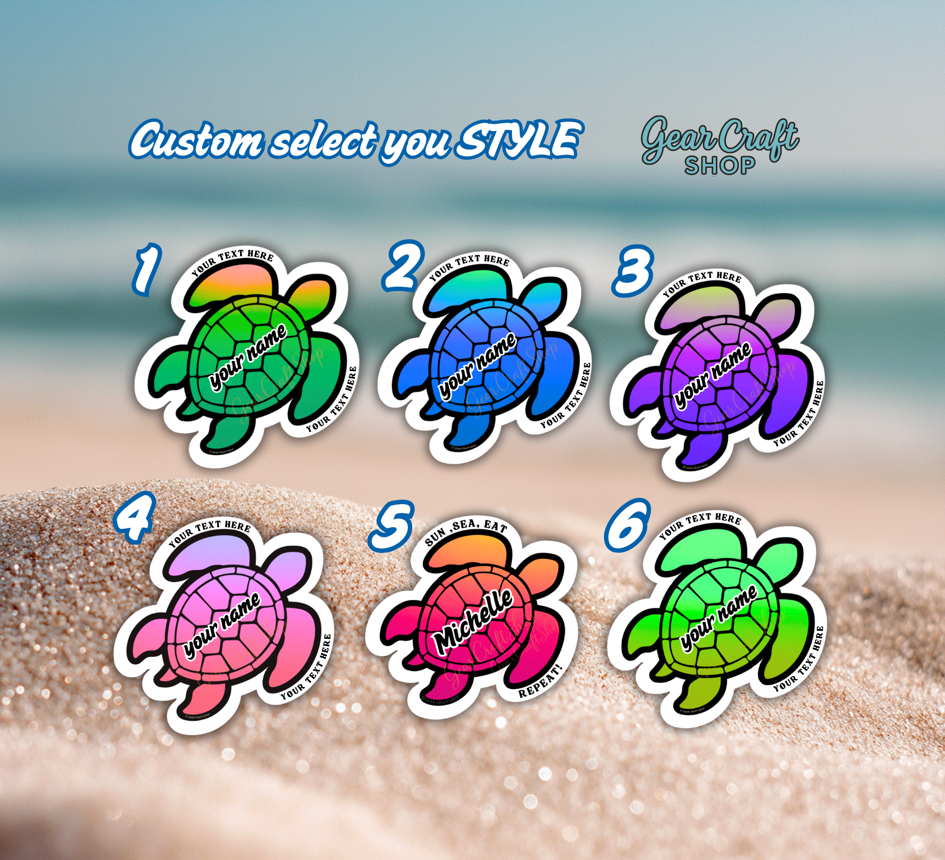 Sea Turtle Personalized Cruise Door Magnets, Royal Caribbean Magnet