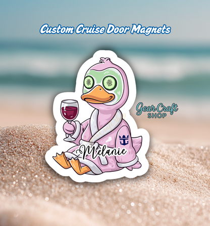 Custom Spa Duck Cruise Door Magnet – Relaxing Cruise Decor, 5" or  6"