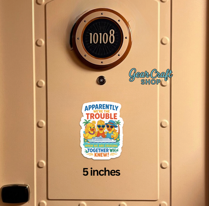 Funny Duck Cruise Magnet – Cruise Door Decor, Cute Stateroom Magnet, 5 Inch