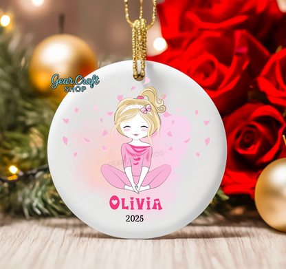 Yoga Gymnast Girl Blonde Hair - Christmas Ornament 2025 | Teacher Gift