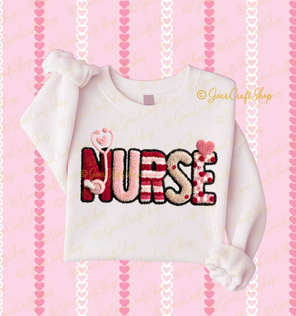 Valentine Nurse patch illustration PNG - Saint Valentine's Clipart | Set of 04 - PNG Files