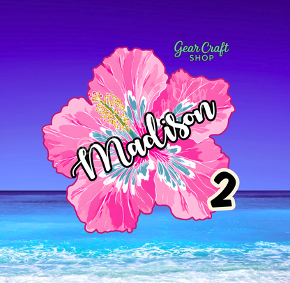 Tropical Hawaiian Flowers Personalized - Cruise Door Magnets