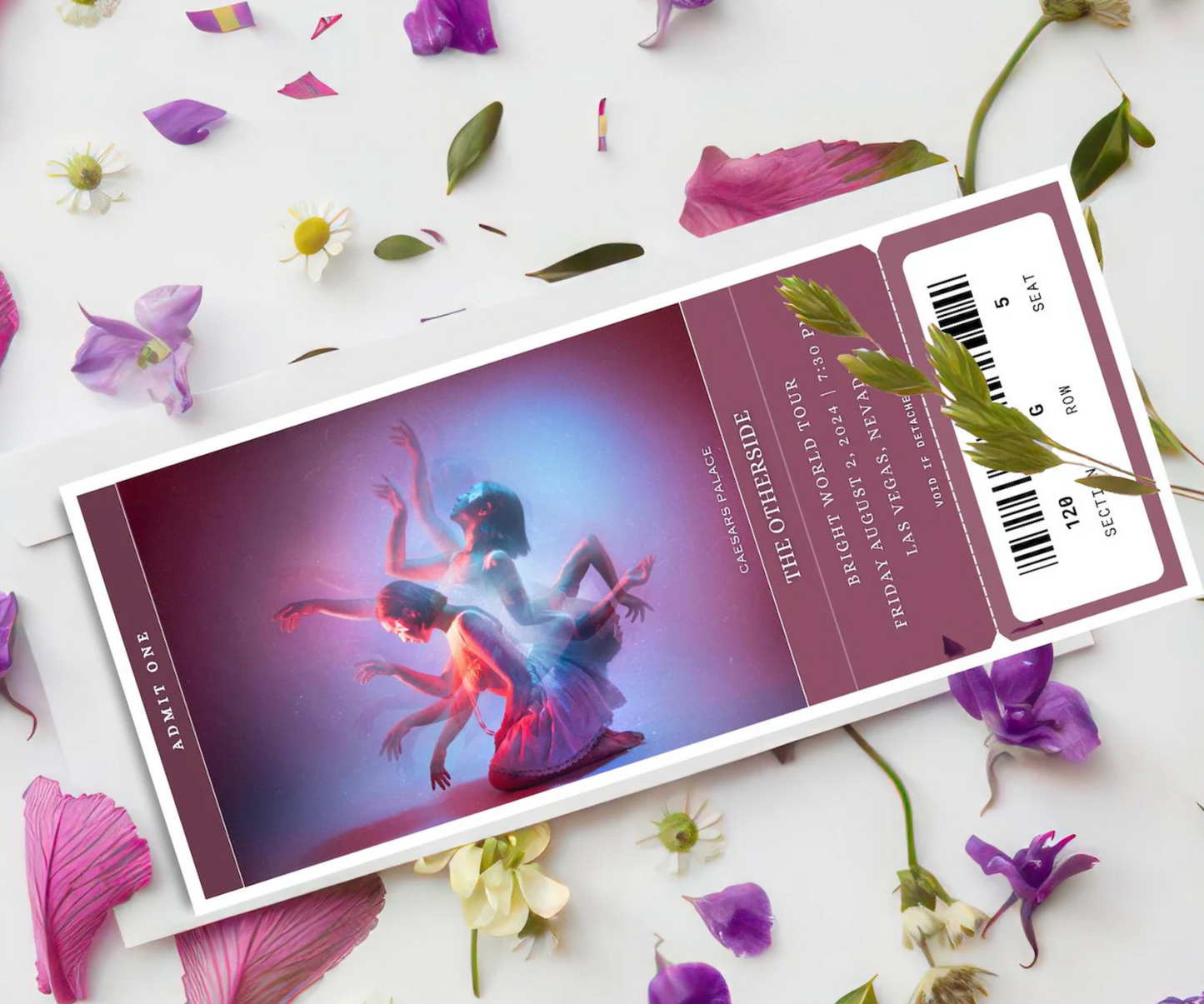 Custom Holographic Concert Surprise Ticket – Any Artist or Band!
