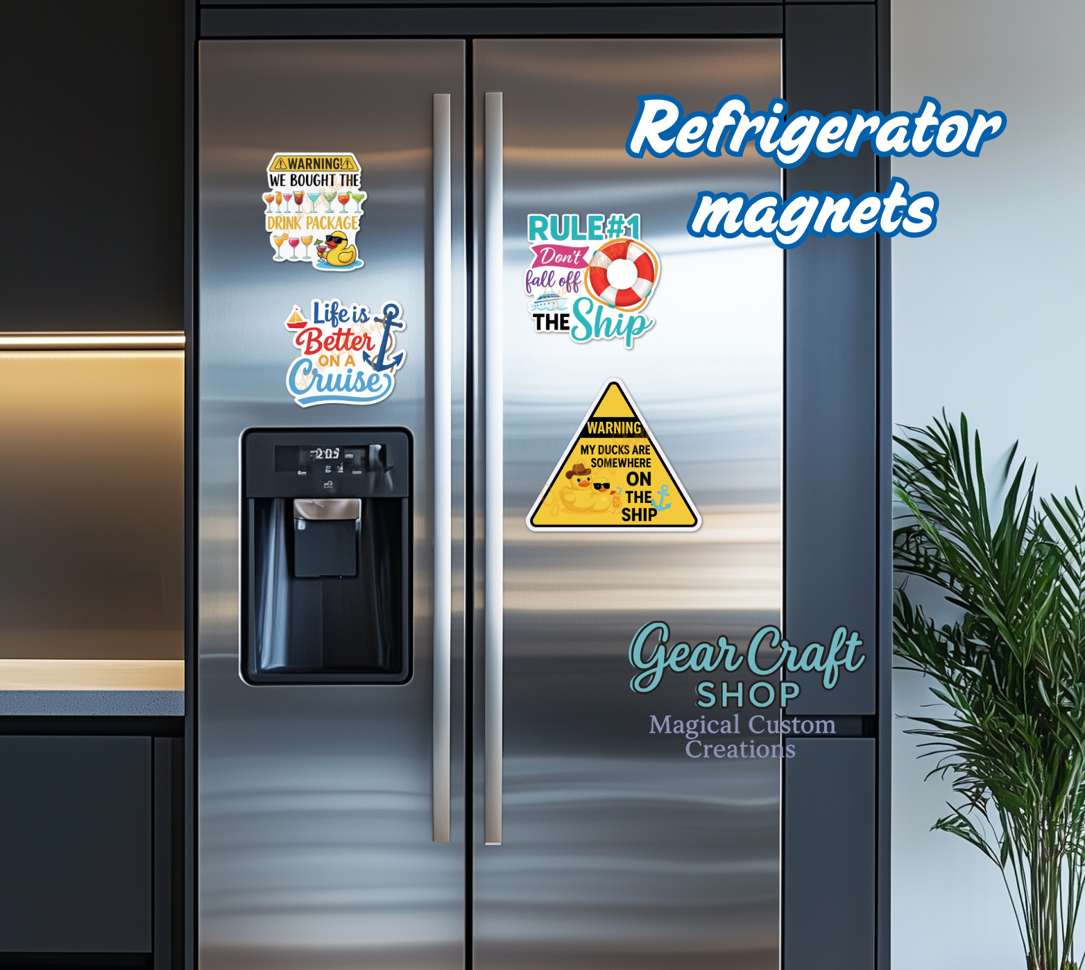 ⚓ Funny Cruise Memories Magnets – Set of 4 - style 032