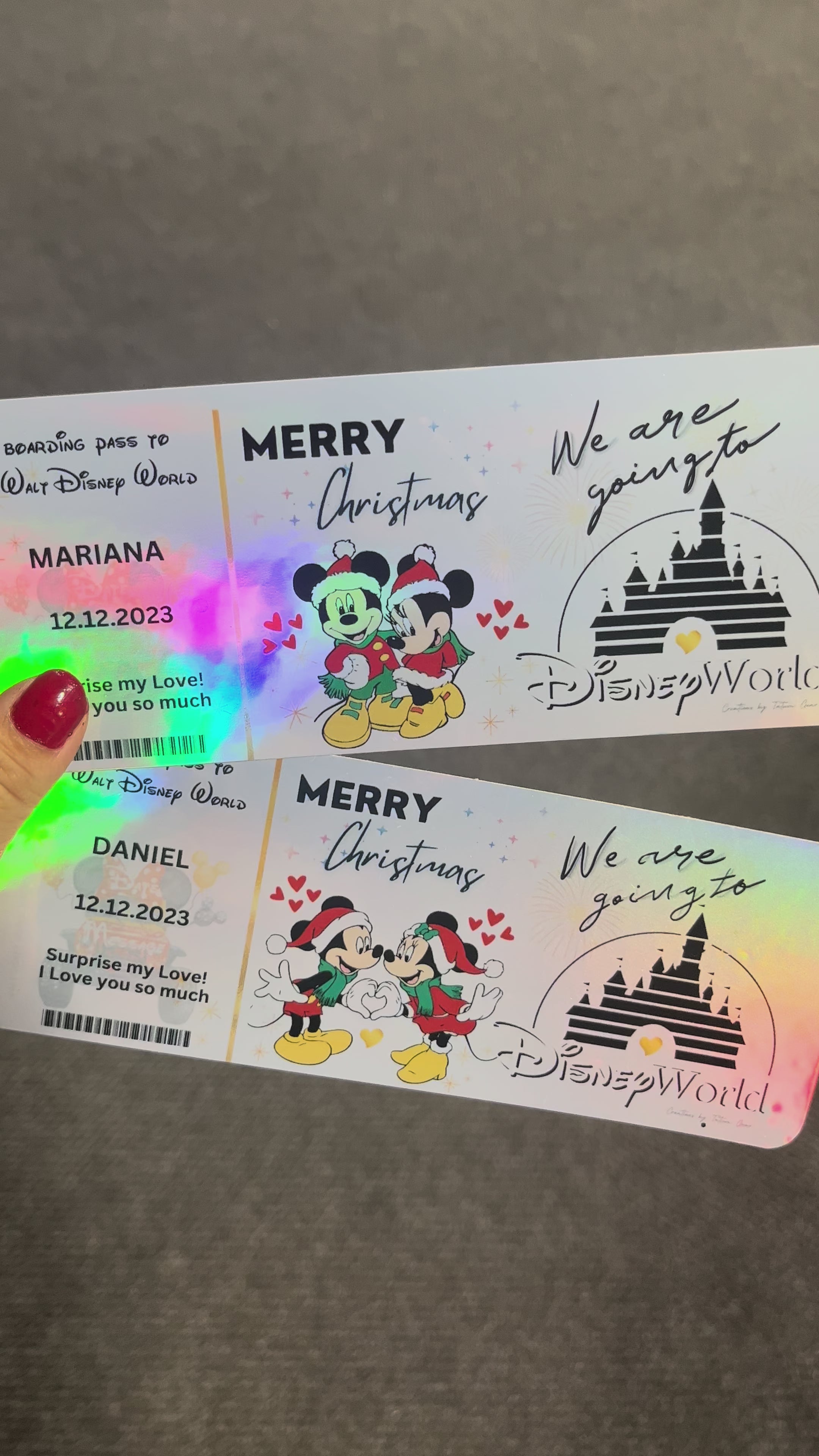 Load video: ✨ Premium Holographic Surprise Ticket – Magical Disney Reveal Gift for Kids