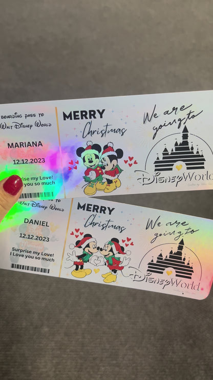 Physical Holographic Disneyworld or Disneyland 🎄 Surprise Ticket Trip Reveal