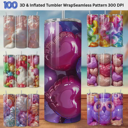 100 Bundle Seamless 3D Patterns – High-Res JPGs | Instant Download + Commercial Use
