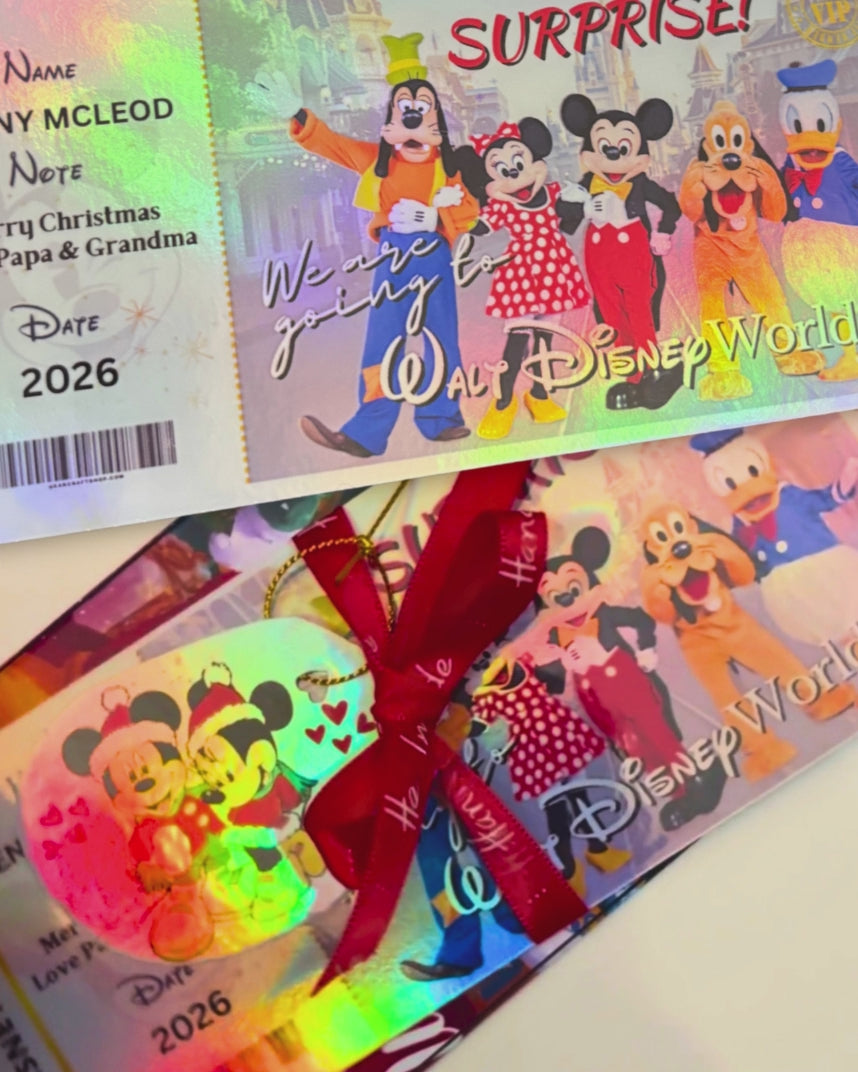 Load video: ✨ Premium Holographic Surprise Ticket – Magical Disney Reveal Gift for Kids