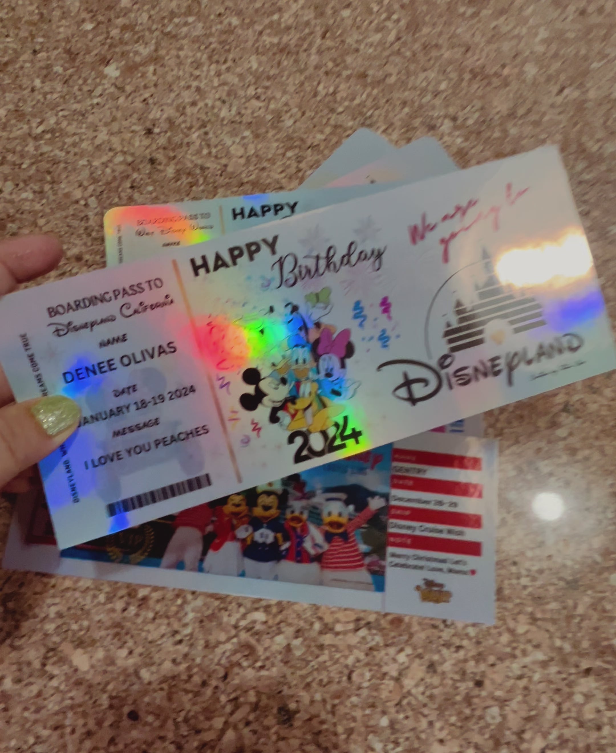 Load video: Premium Holographic Magical Surprise Ticket — by Gear Craft Shop