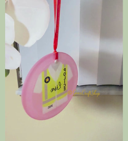 Custom Profession Glass Ornament - Personalized Christmas Tree Decoration 3"