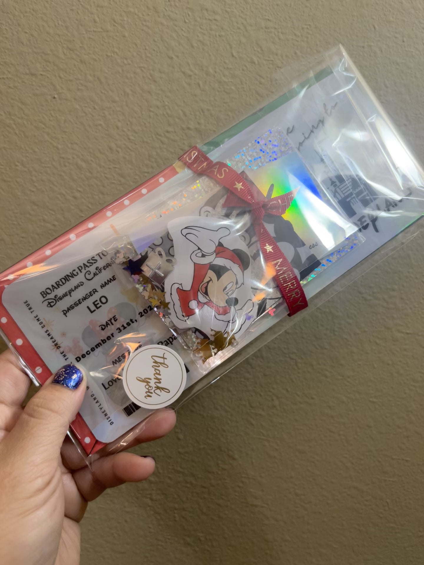 🎄 Christmas Surprise Ticket – Holographic Holiday Reveal Gift for Kids