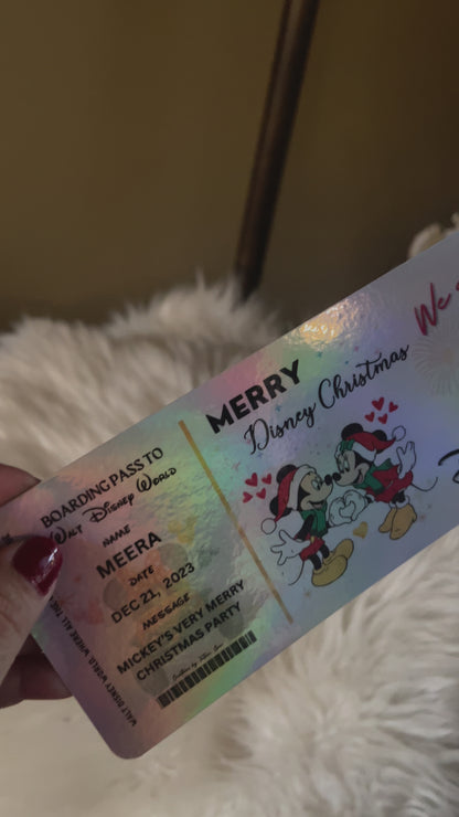 Christmas Surprise Ticket – Personalized Holographic Holiday Reveal