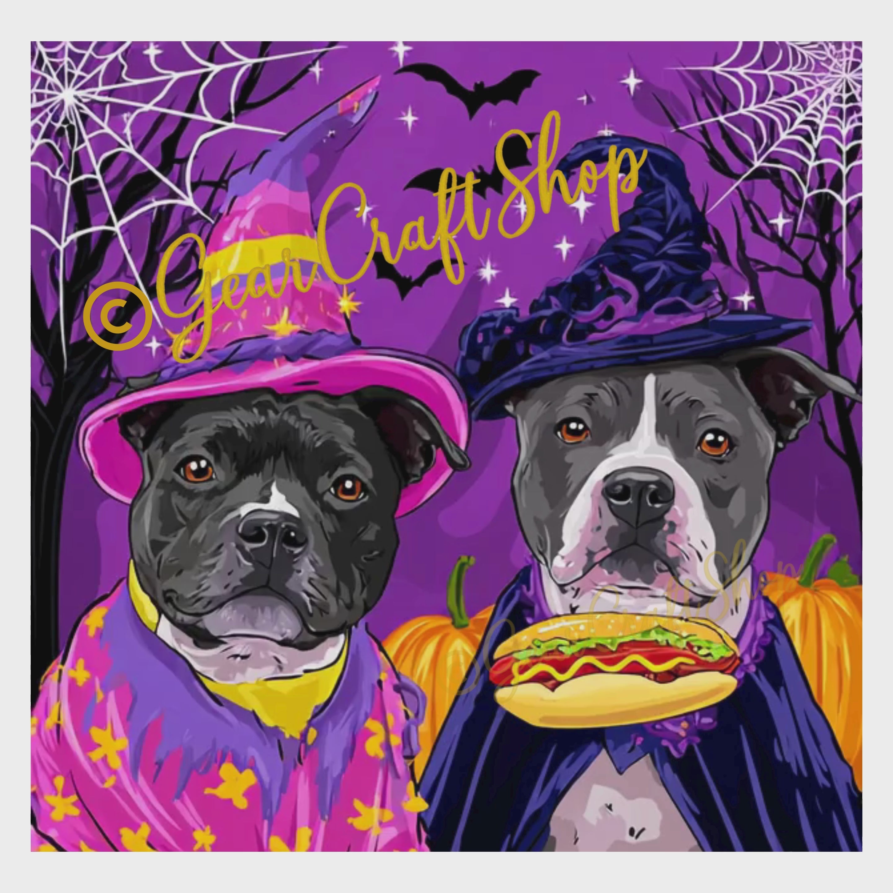 Load video: Custom Create Halloween Breed Pet eat hotdog design or Video